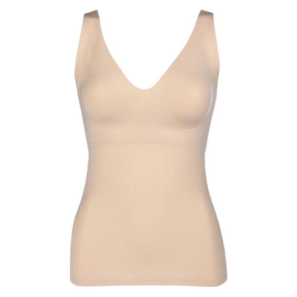 Rhonda Shear Tops - Rhonda Shear Women's Gel Tank w/ Additional Back Support Light Beige - Regular